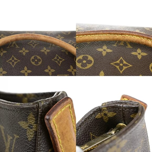 LOUIS VUITTON Logo Looping GM Shoulder Bag Monogram Leather Brown - Picture 11 of 16